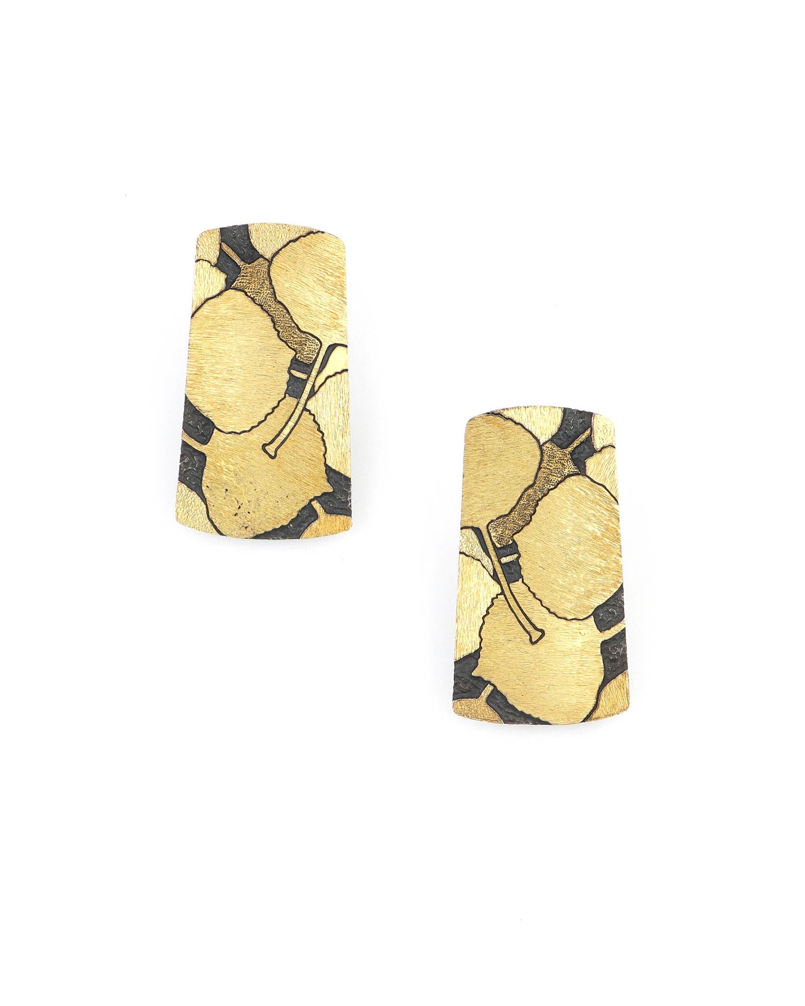 Aspen Leaves Connecting to Earth Post Earrings