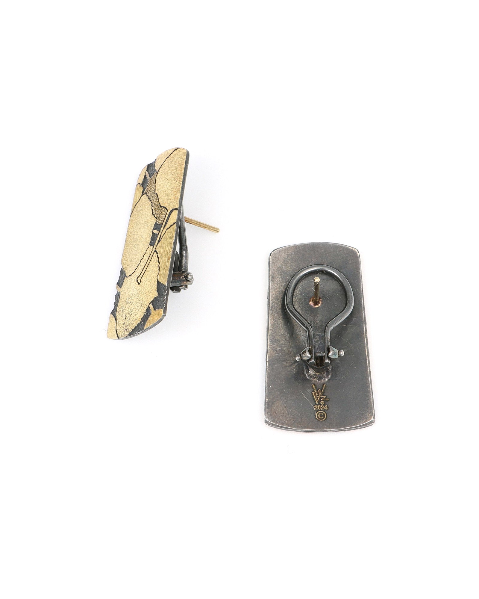 Aspen Leaves Connecting to Earth Post Earrings