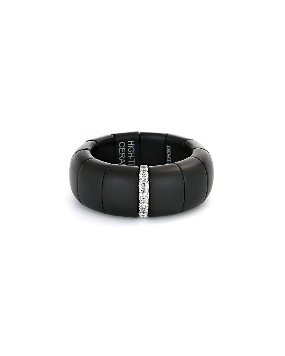 Stretch Ceramic and Diamond Ring