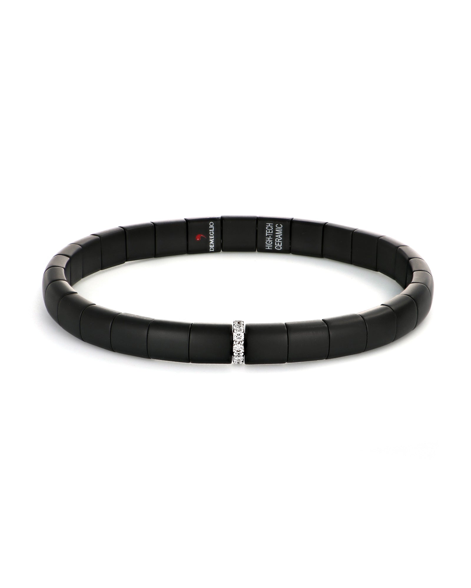 Stretch Ceramic and Diamond Bracelet