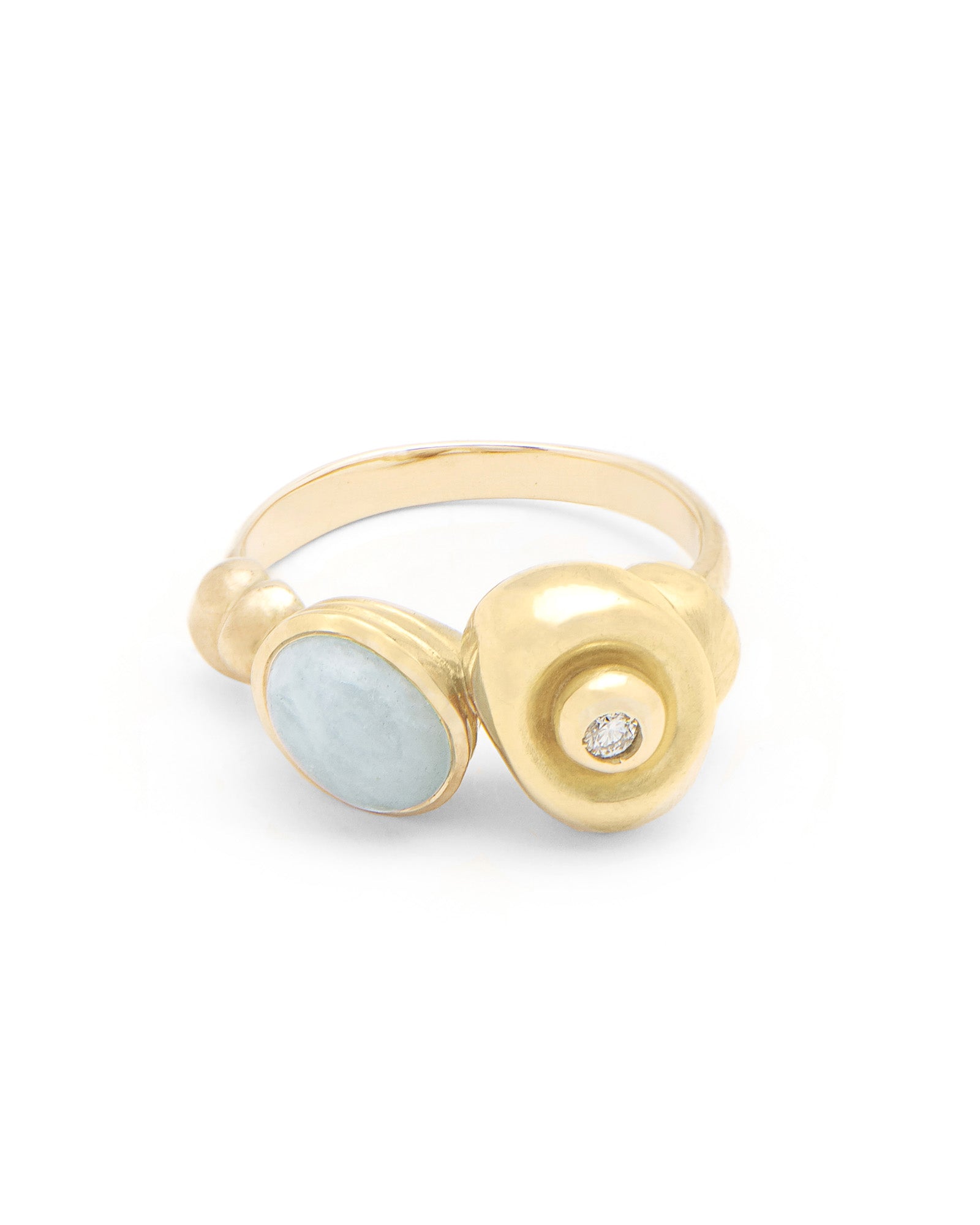 Aquamarine and Diamond Ring