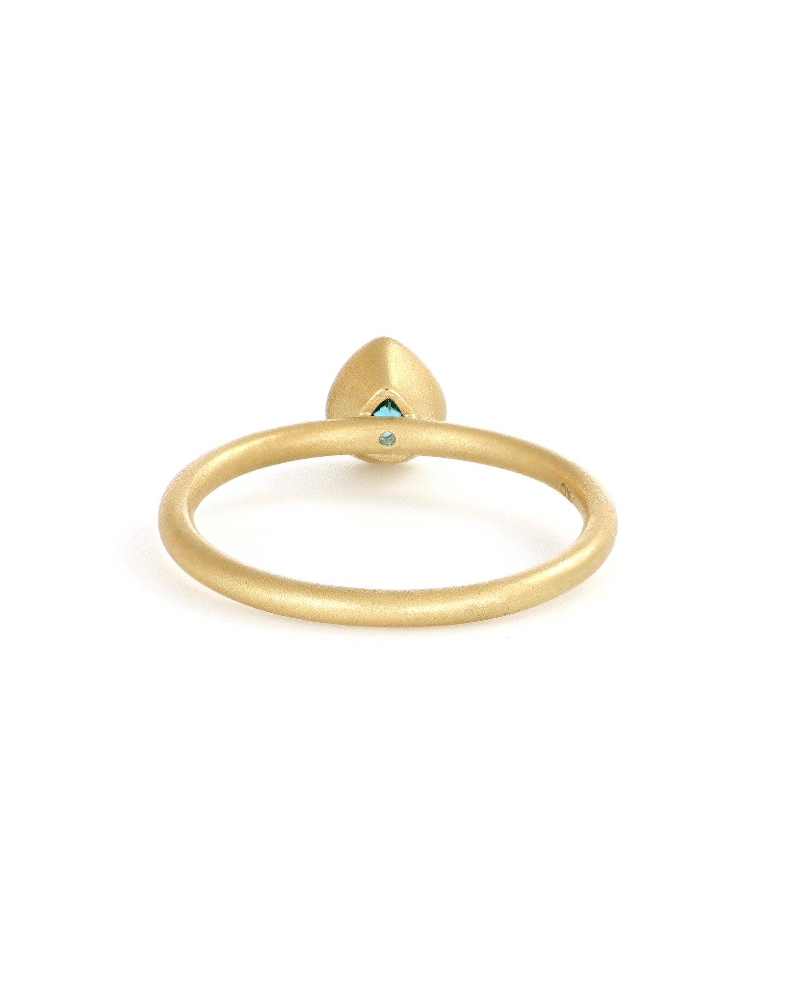 Blue Zircon Solitaire Stacking Ring