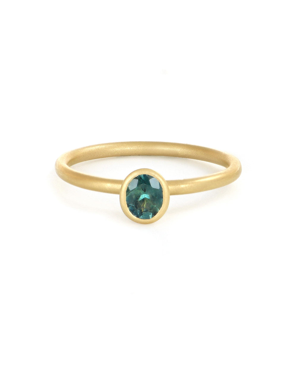 Montana Sapphire Solitaire Stacking Ring