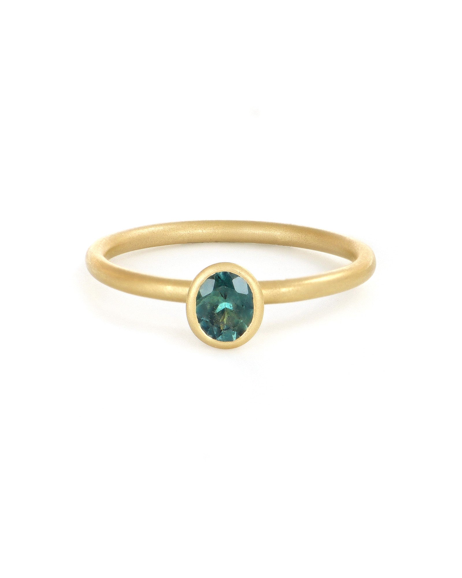 Montana Sapphire Solitaire Stacking Ring