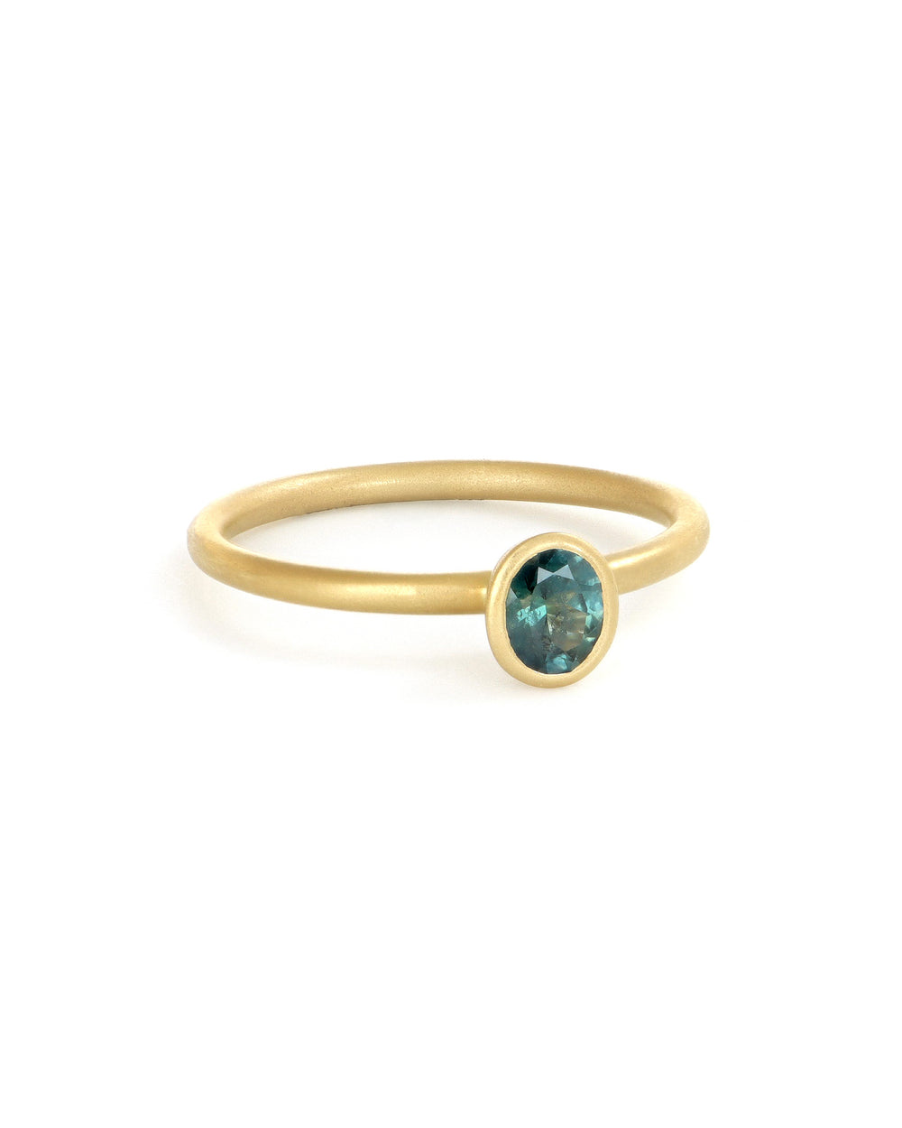 Montana Sapphire Solitaire Stacking Ring