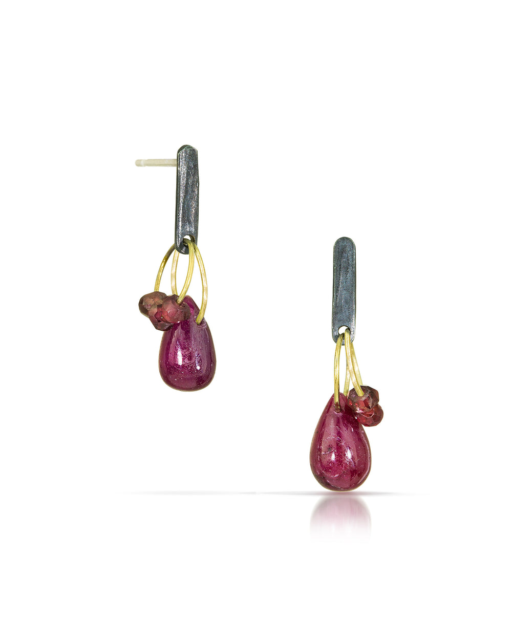 Red Mini Tangle Earrings