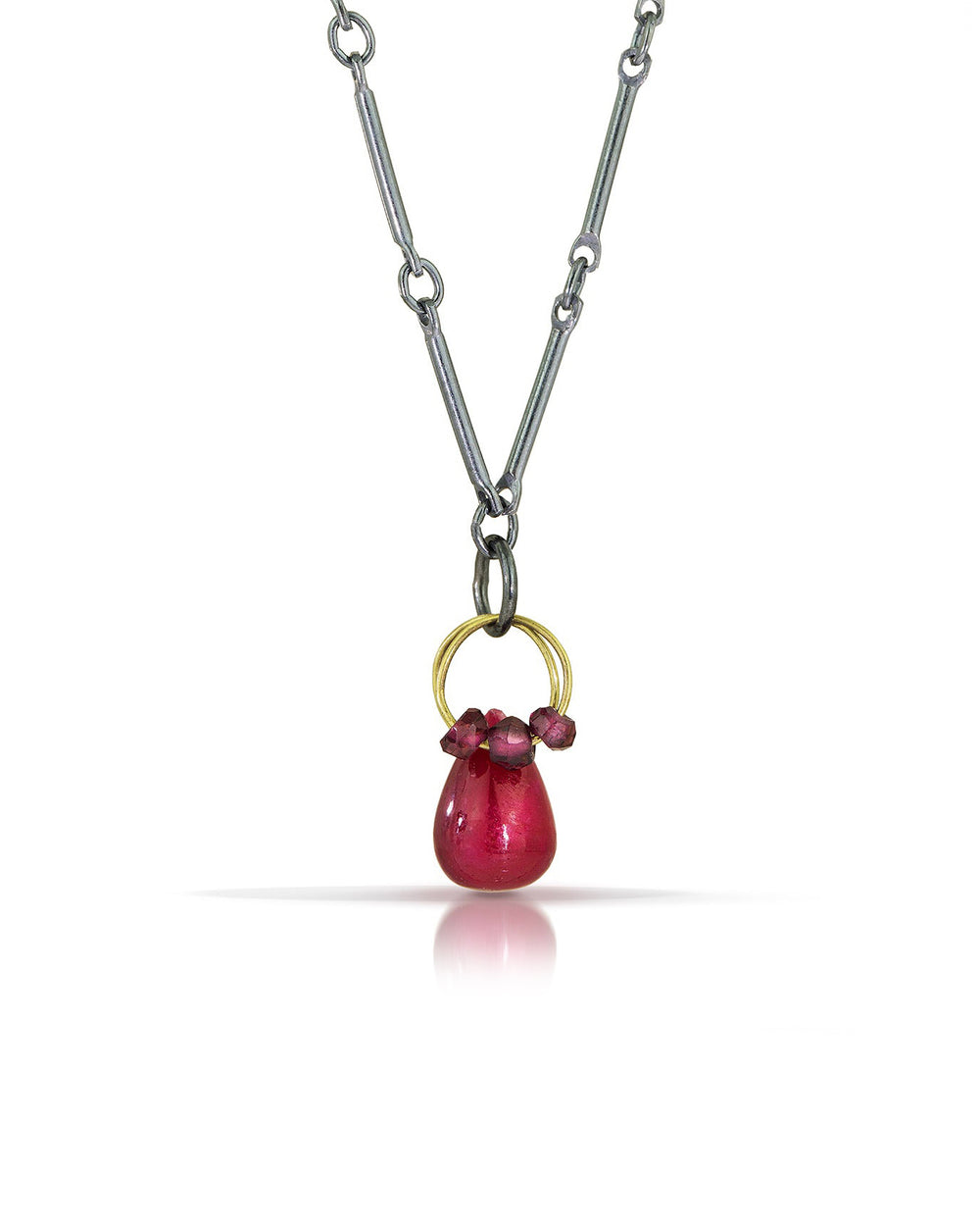 Red Mini Tangle Necklace