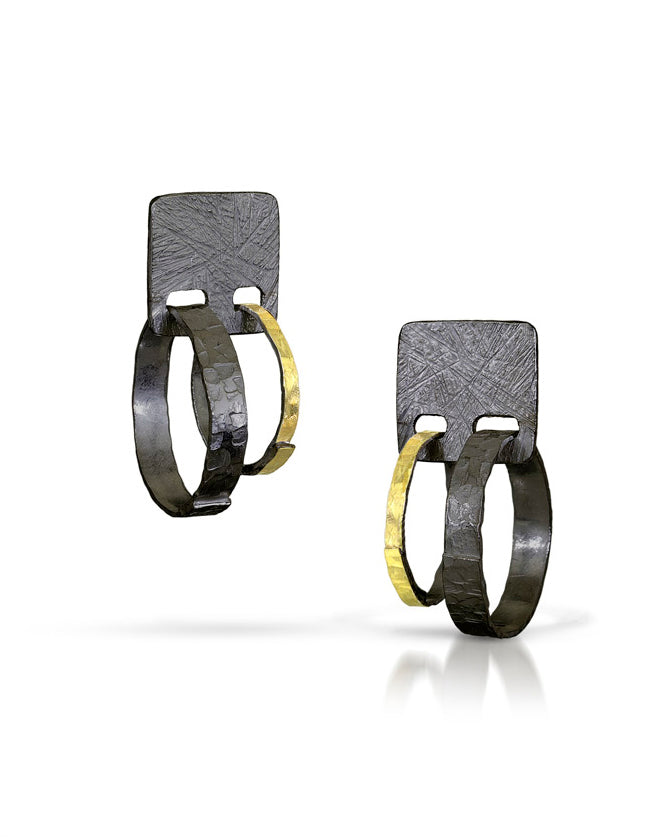 Double Hoops Drop Earrings