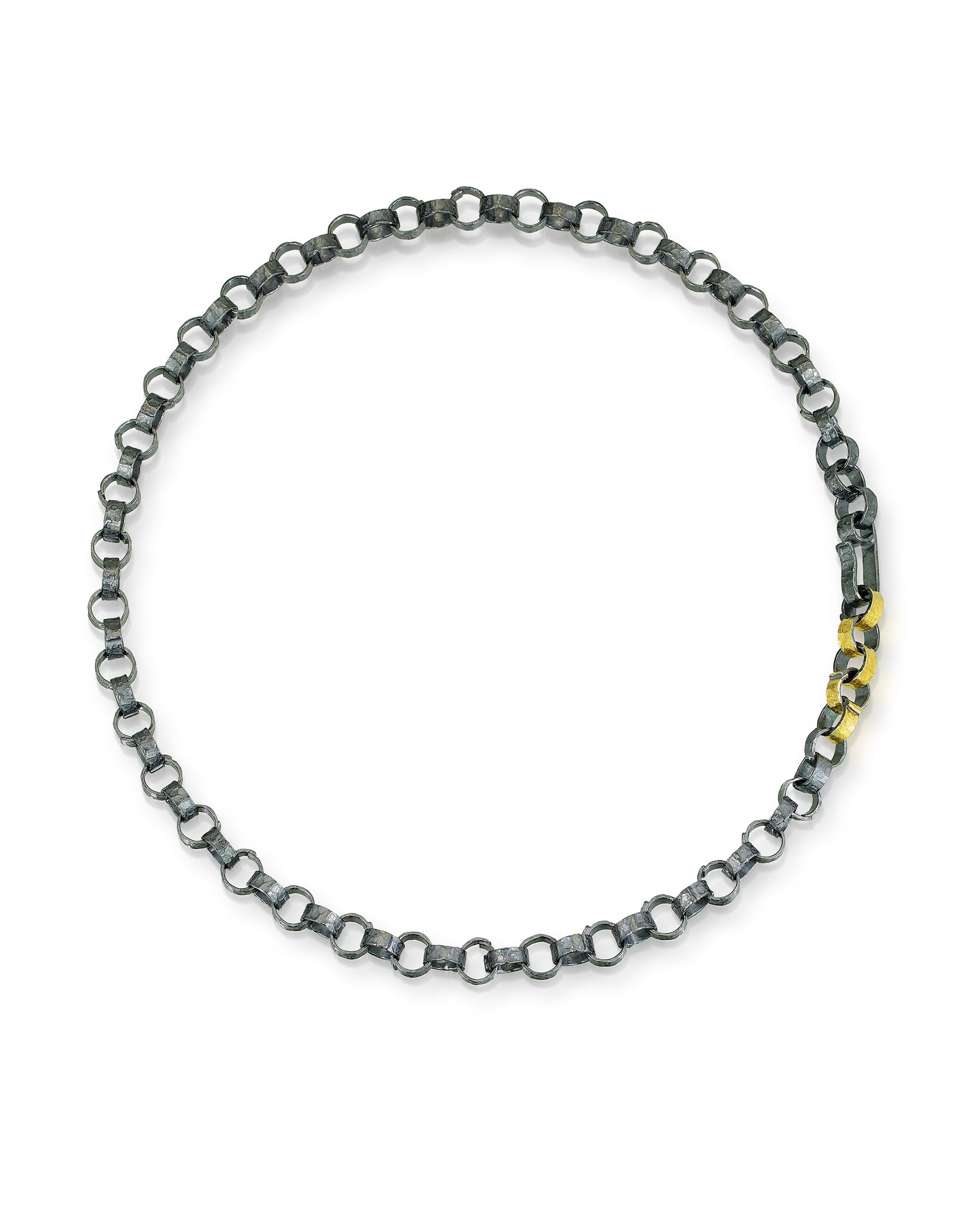 Hammered Link Necklace