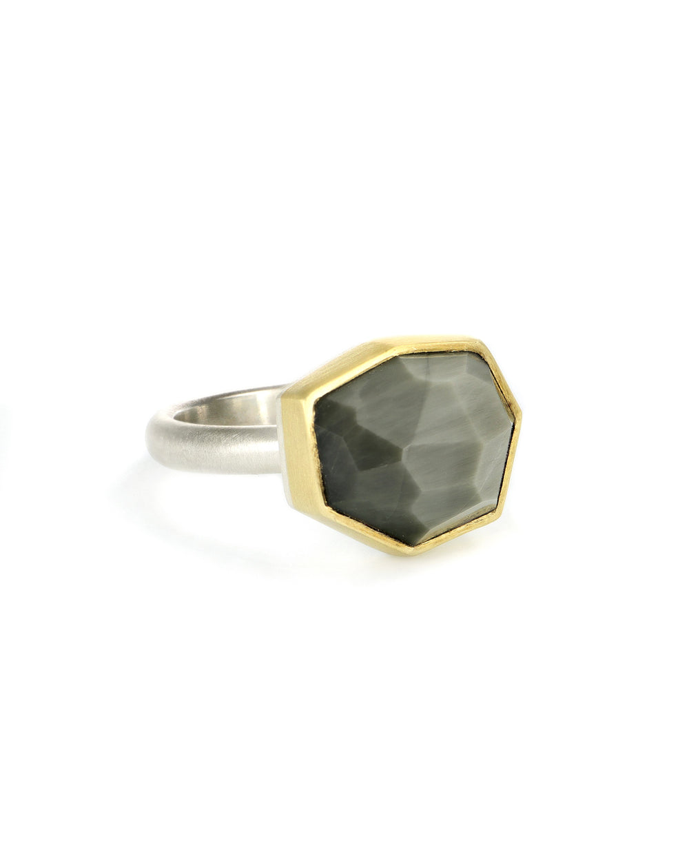 One of a Kind Grey Quartz Ring