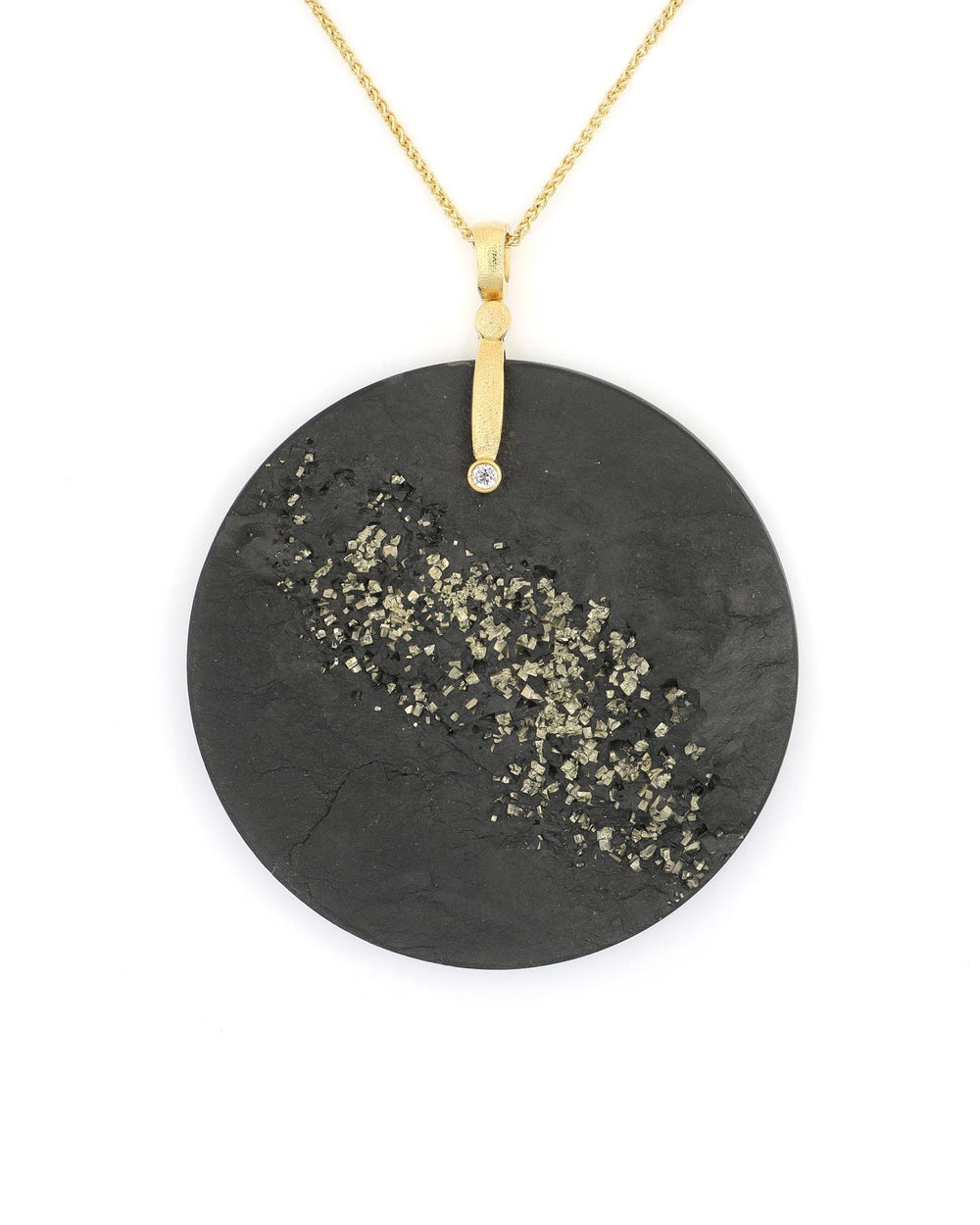 Pyrite in Slate Sticks and Stones Pendant