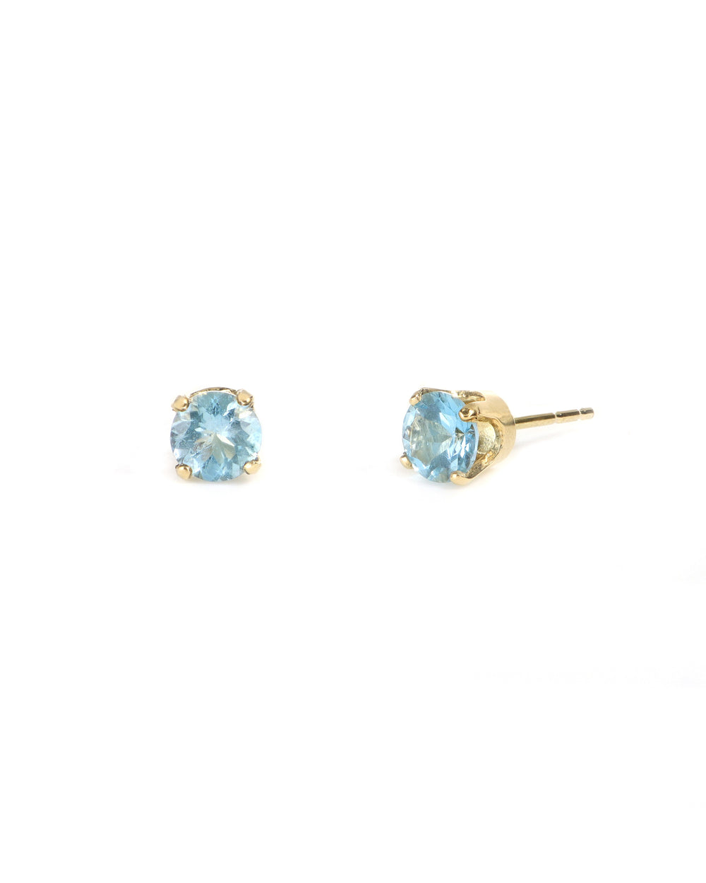 5mm Aquamarine Stud Earrings