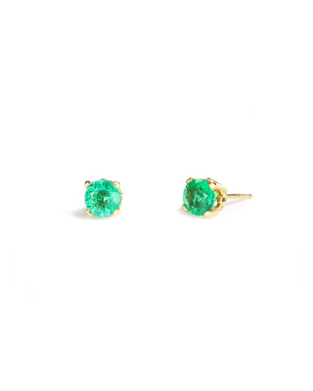 5.5mm Emerald Stud Earrings