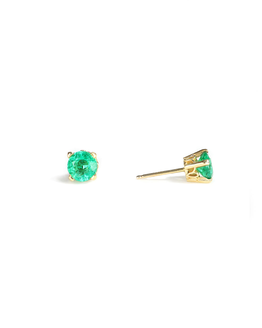 5.5mm Emerald Stud Earrings