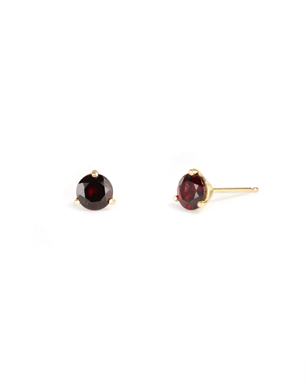 5mm Pyrope Garnet Martini Stud Earrings