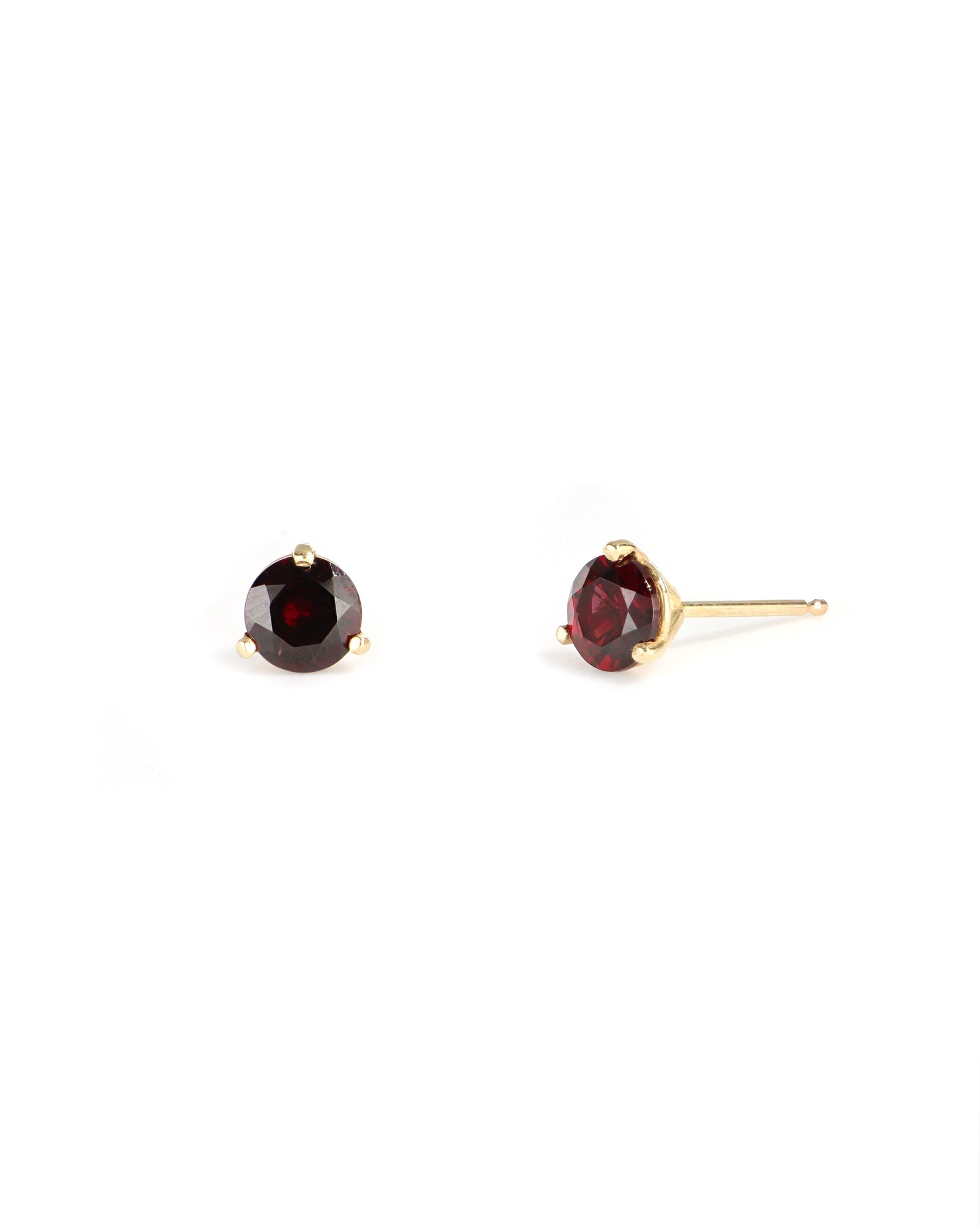 5mm Pyrope Garnet Martini Stud Earrings