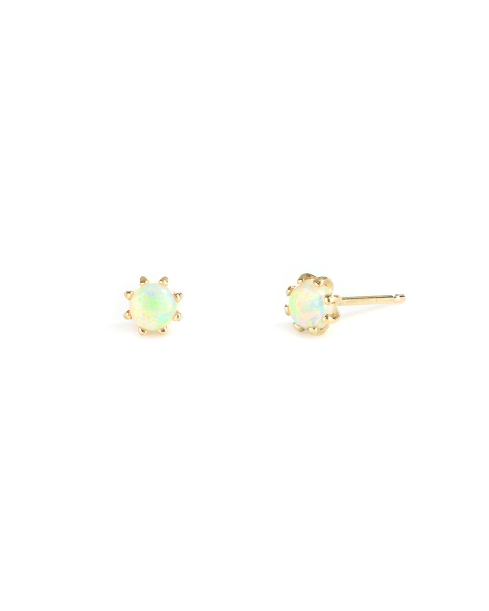 Round Opal Studs