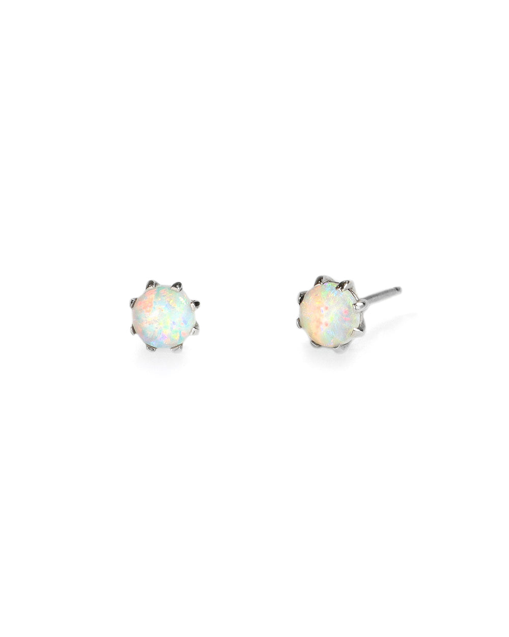 Round Opal Studs