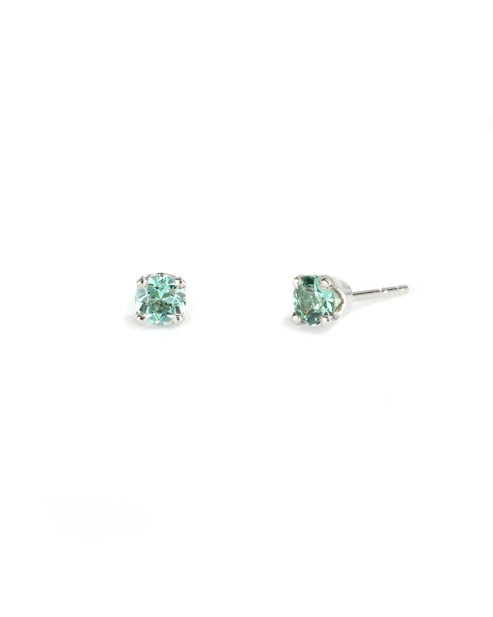 Teal Tourmaline Studs