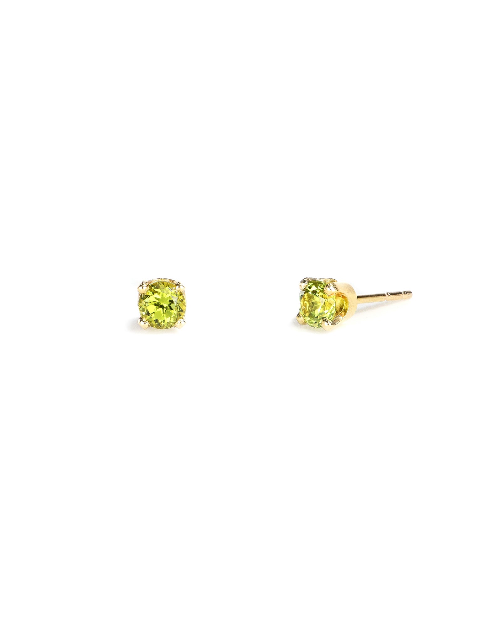 4mm Peridot Studs