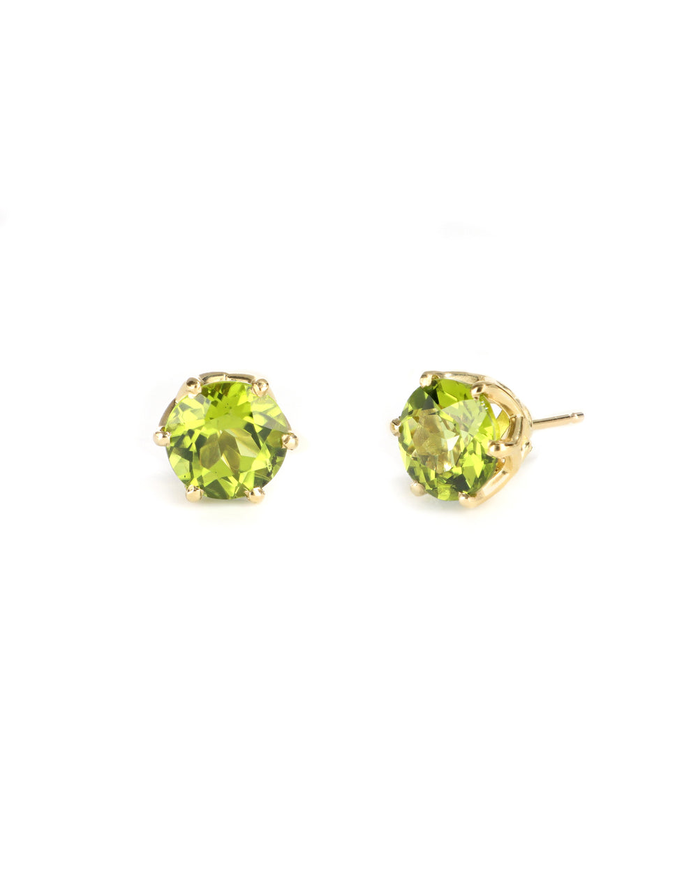 8mm Peridot Studs