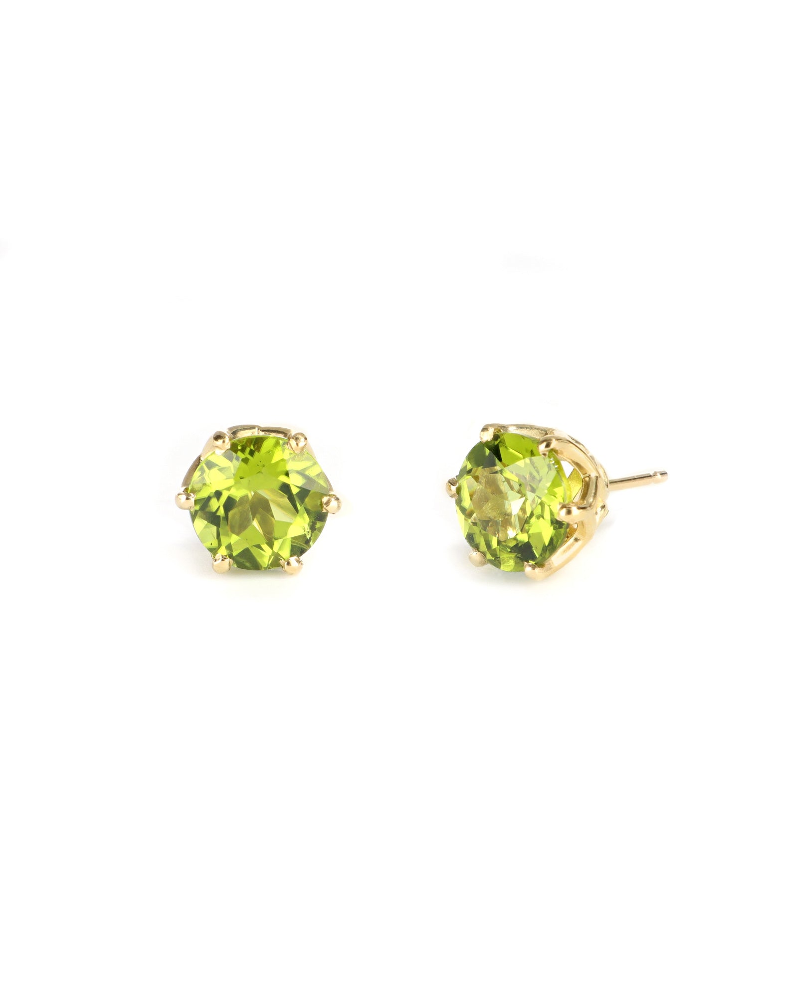8mm Peridot Studs