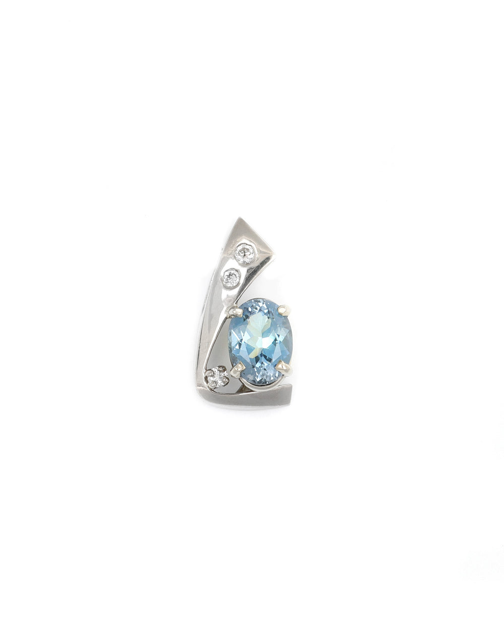Aquamarine and Diamonds Pendant