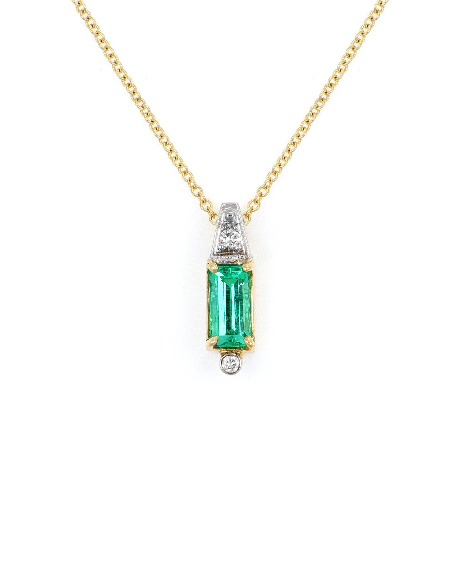 Art Deco Emerald Pendant