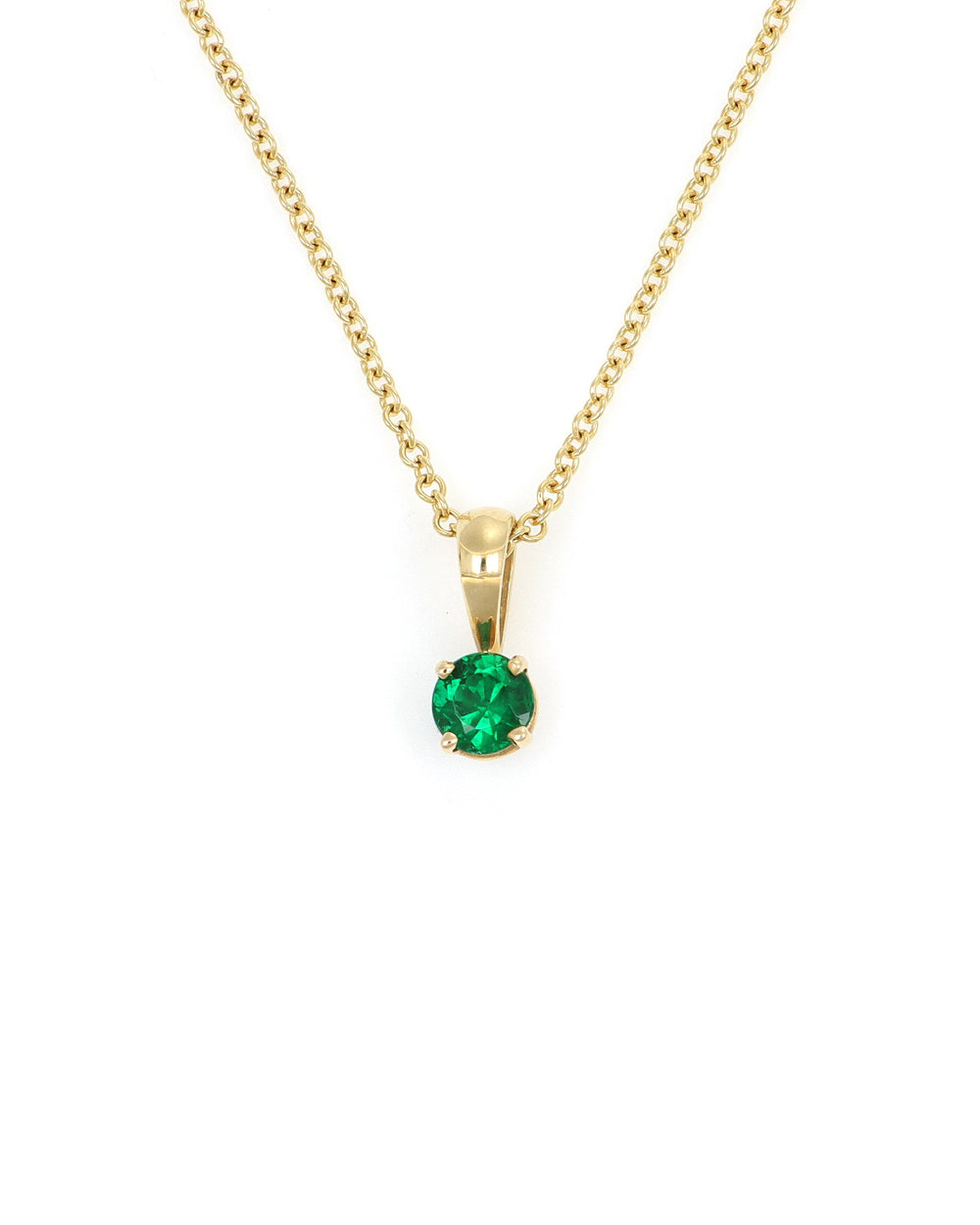 Solitaire Emerald Pendant