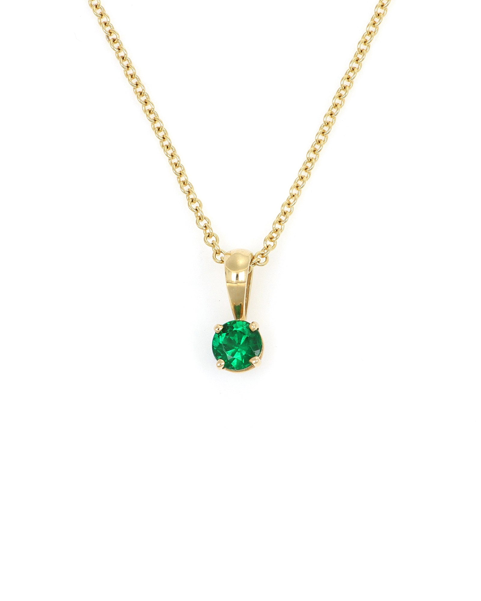 Solitaire Emerald Pendant