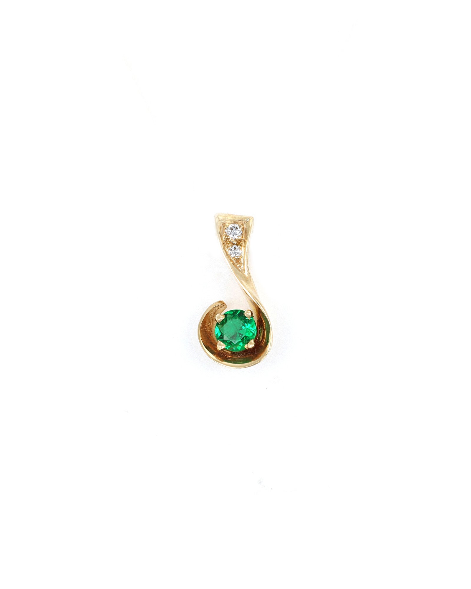 Curl Emerald Pendant