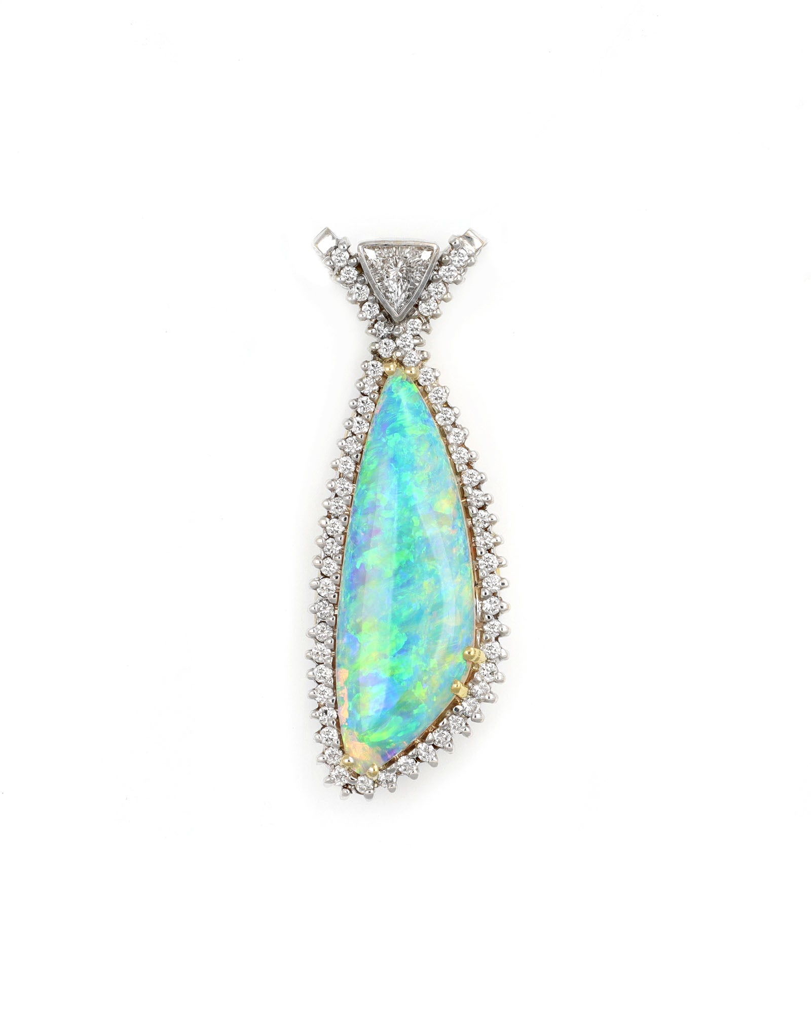 Free Form Opal with Diamond Accents