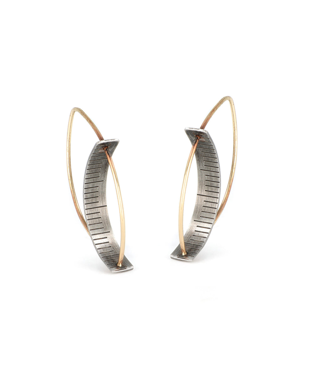Small Ruler Arc Earrings