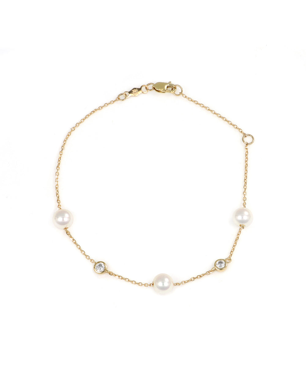 Akoya Pearl and Diamond Bracelet