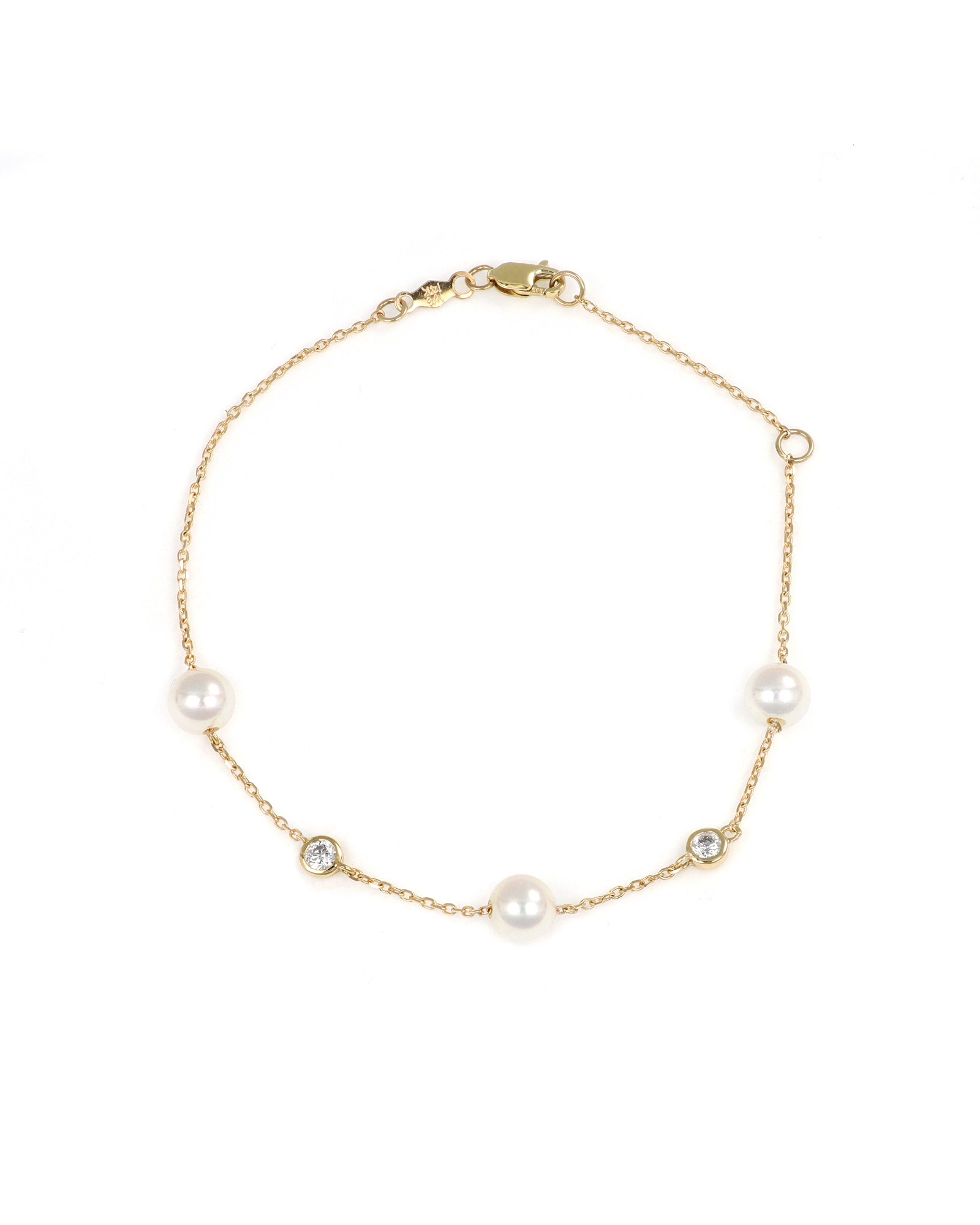 Akoya Pearl and Diamond Bracelet