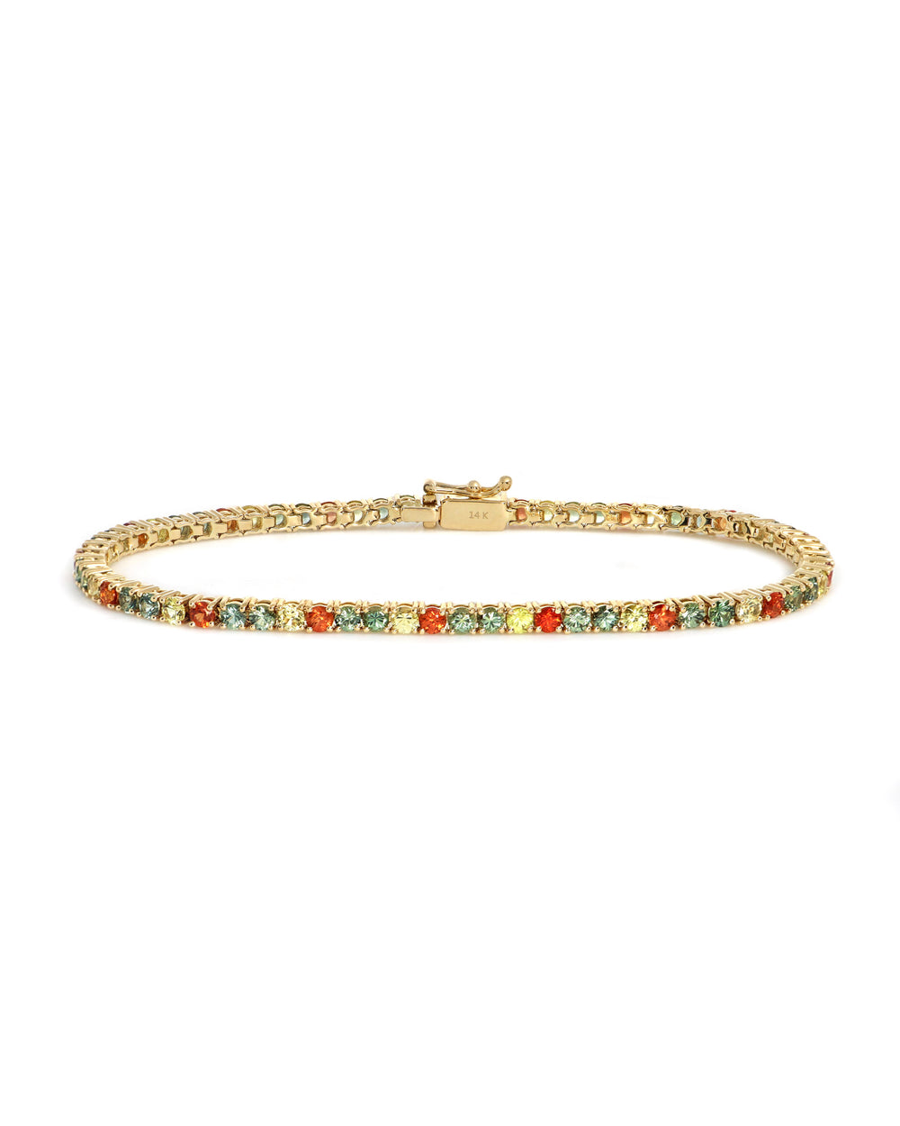 Multi-Color Sapphire Tennis Bracelet