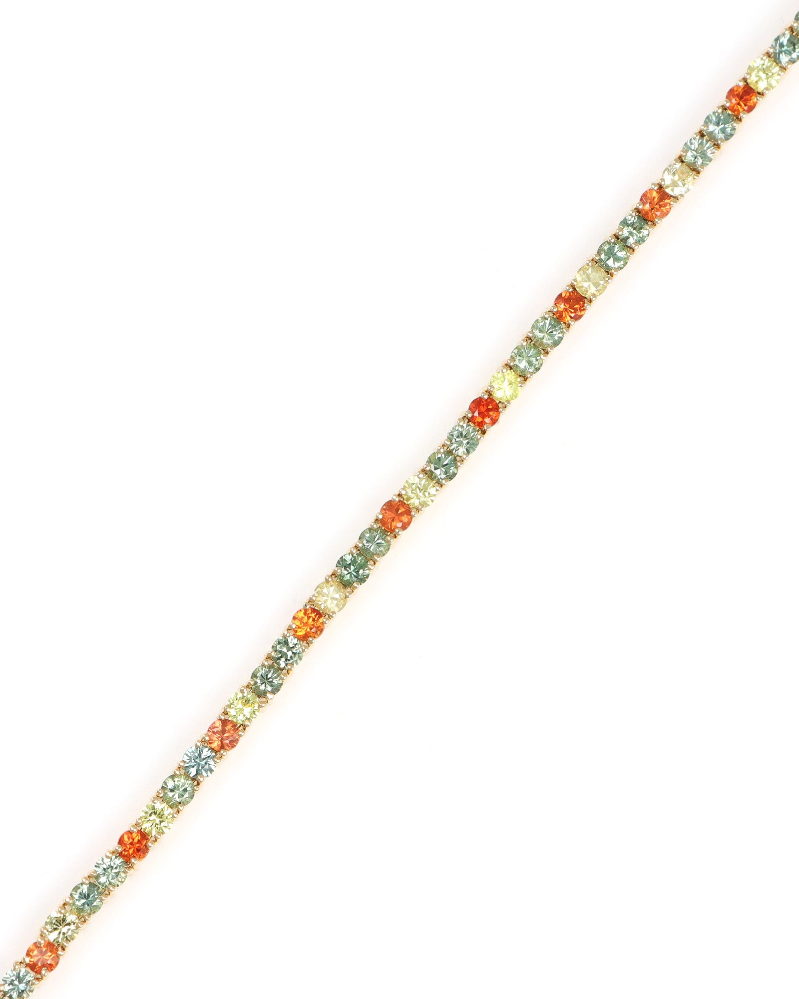 Multi-Color Sapphire Tennis Bracelet