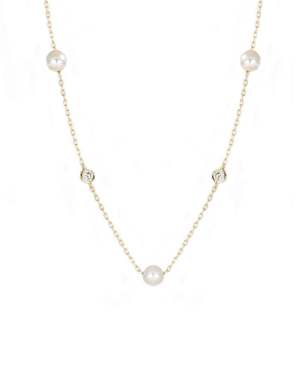 Akoya Pearl and Diamond Necklace