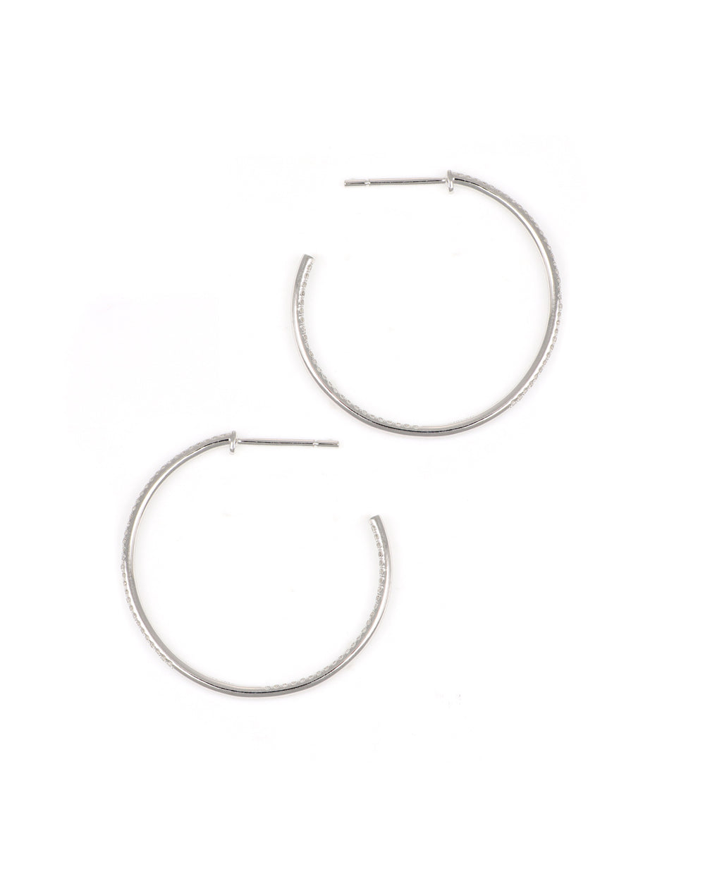 Natural Diamond Hoop Earrings