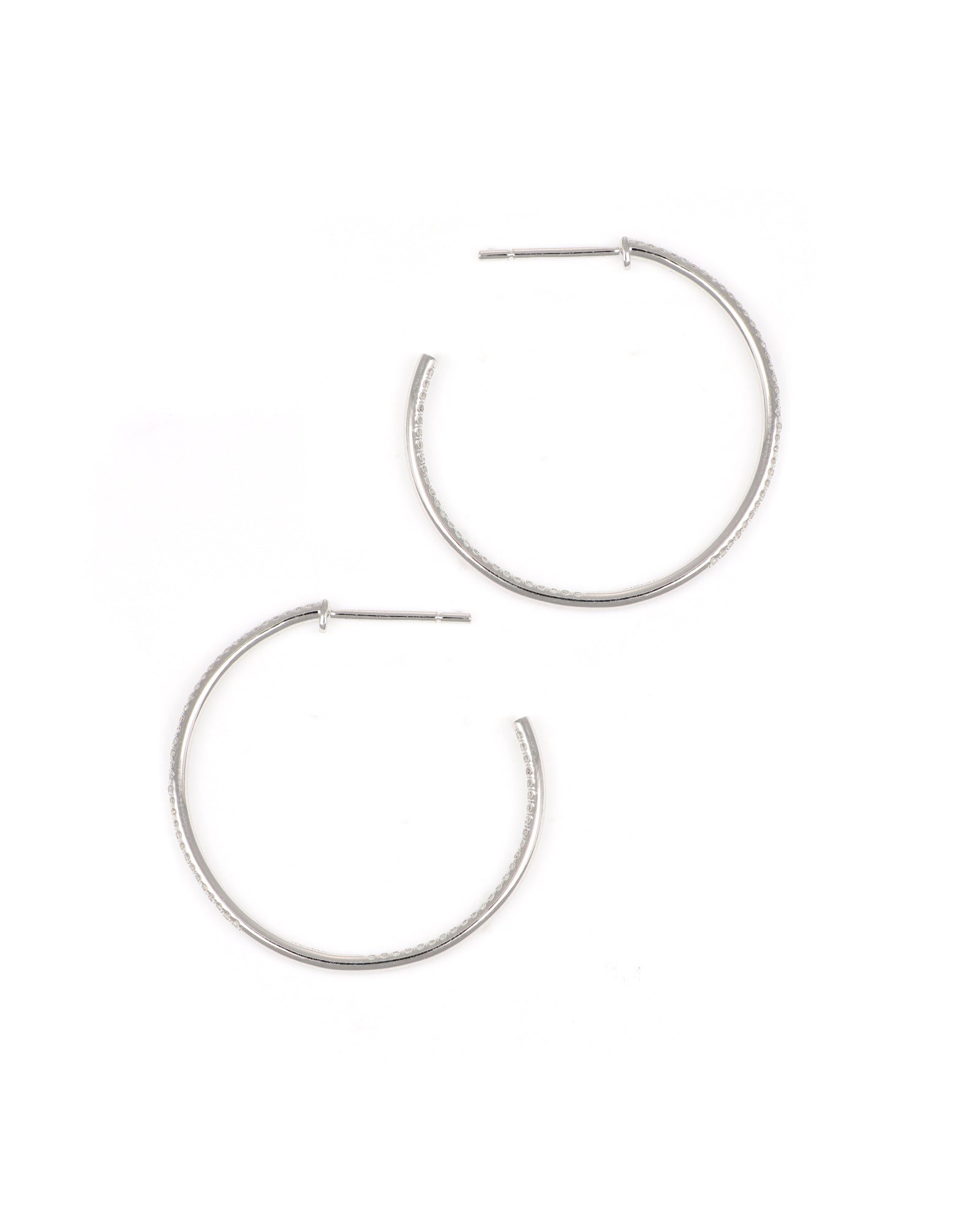 Natural Diamond Hoop Earrings