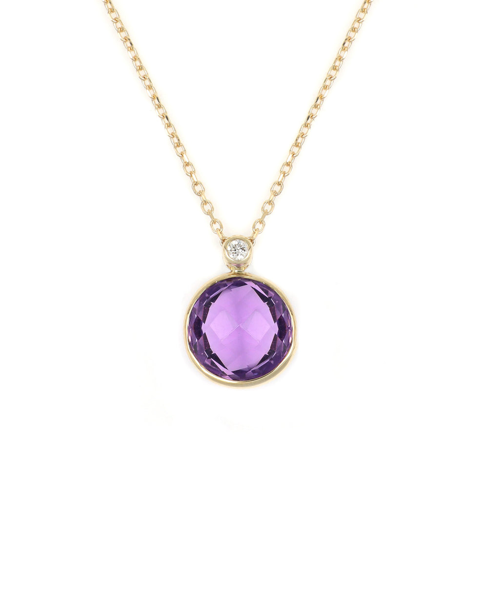 Diamond and Amethyst Pendant