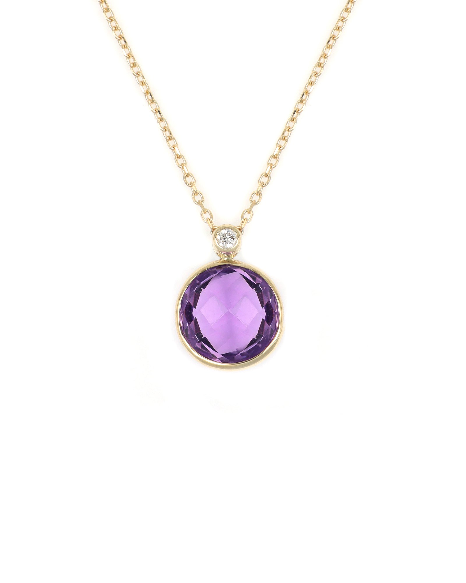 Diamond and Amethyst Pendant