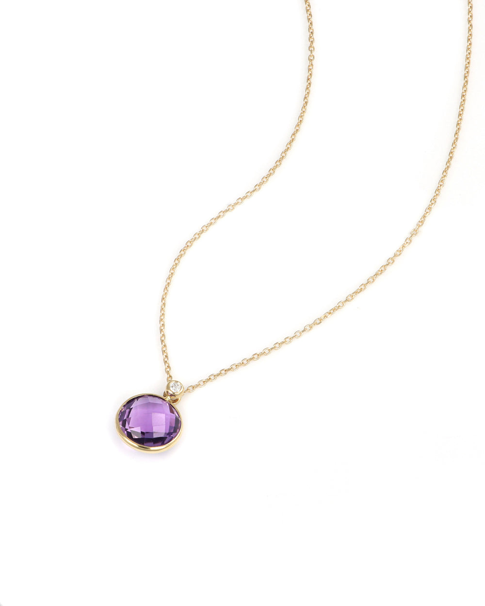 Diamond and Amethyst Pendant