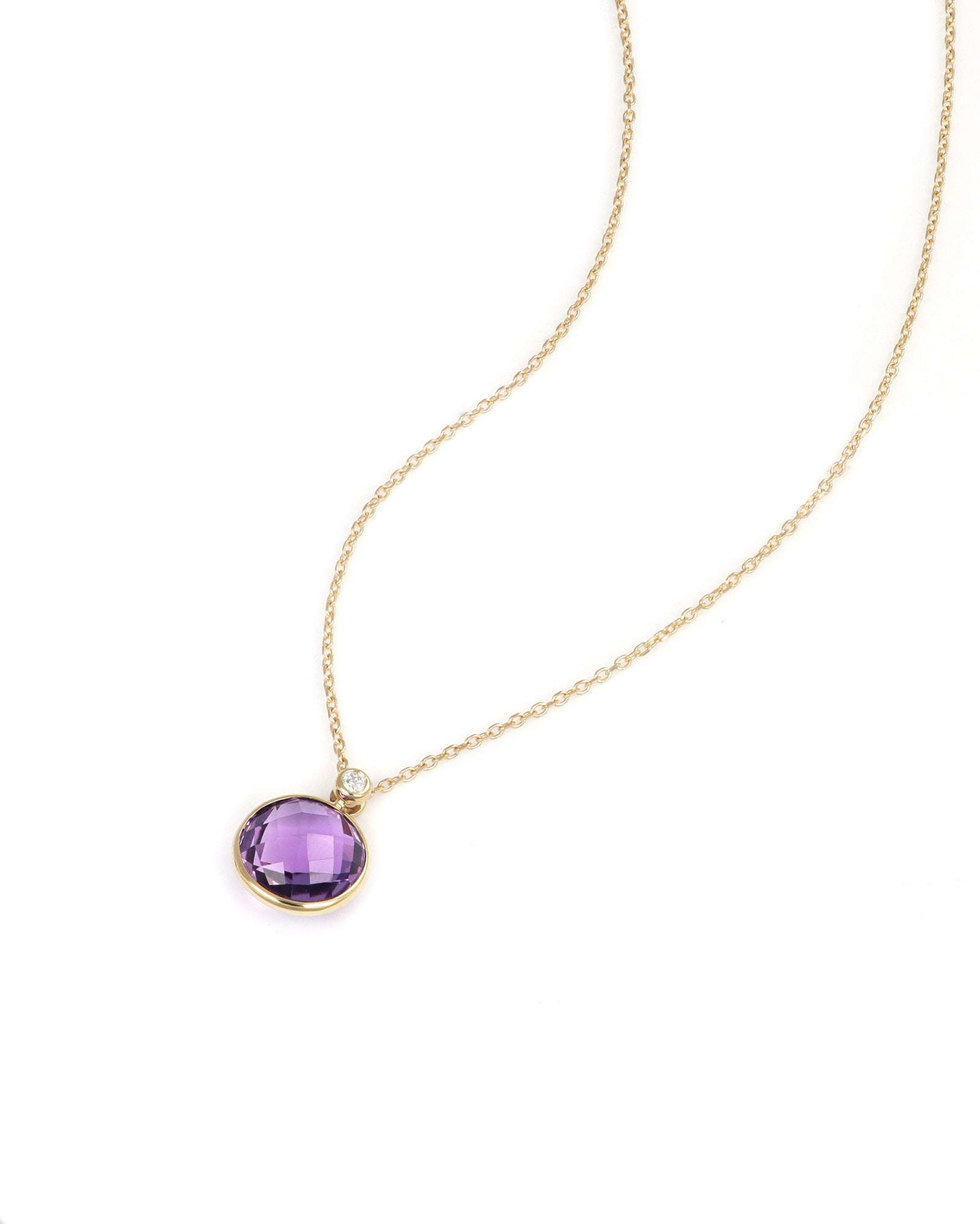 Diamond and Amethyst Pendant
