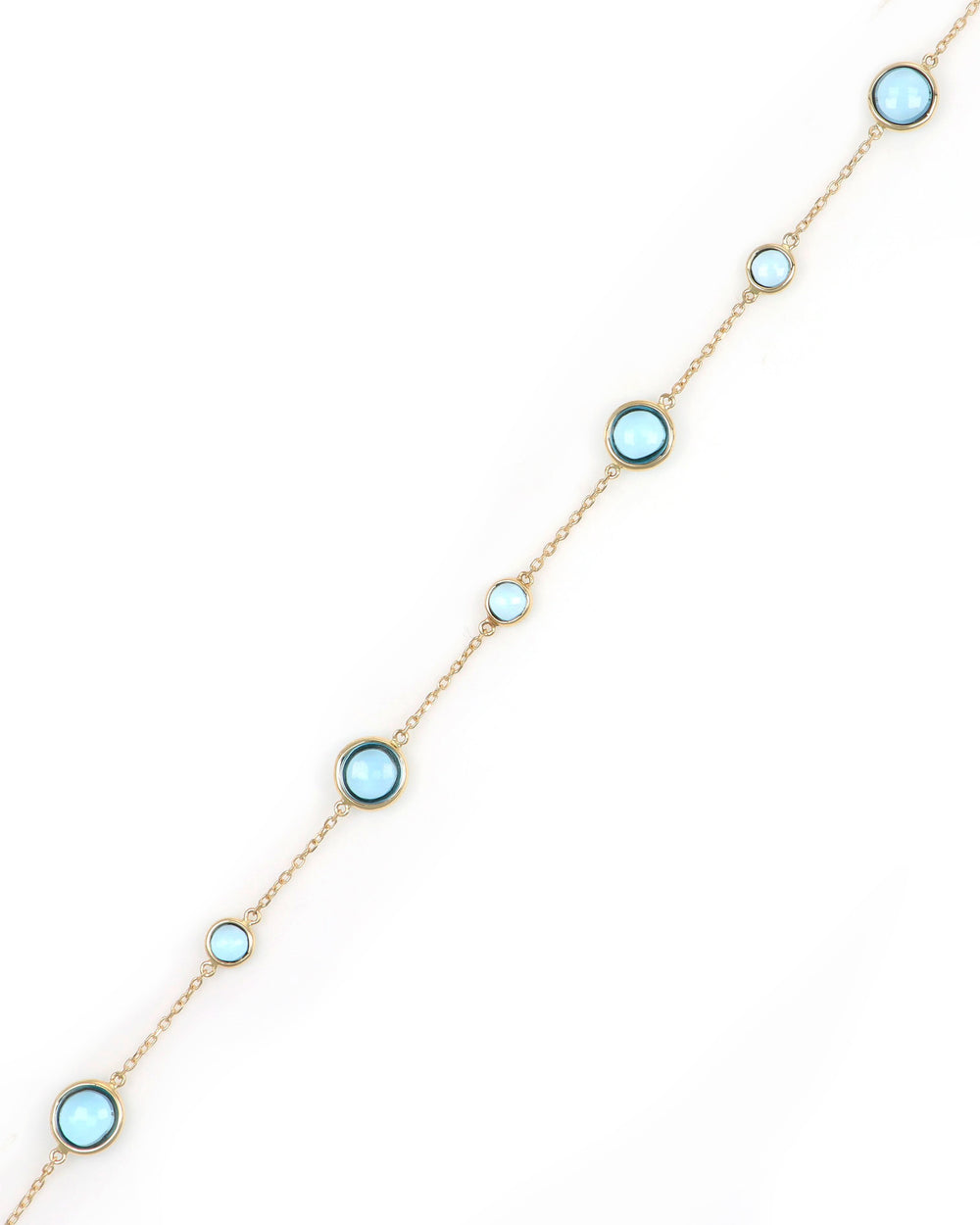 Blue Topaz Station Necklace