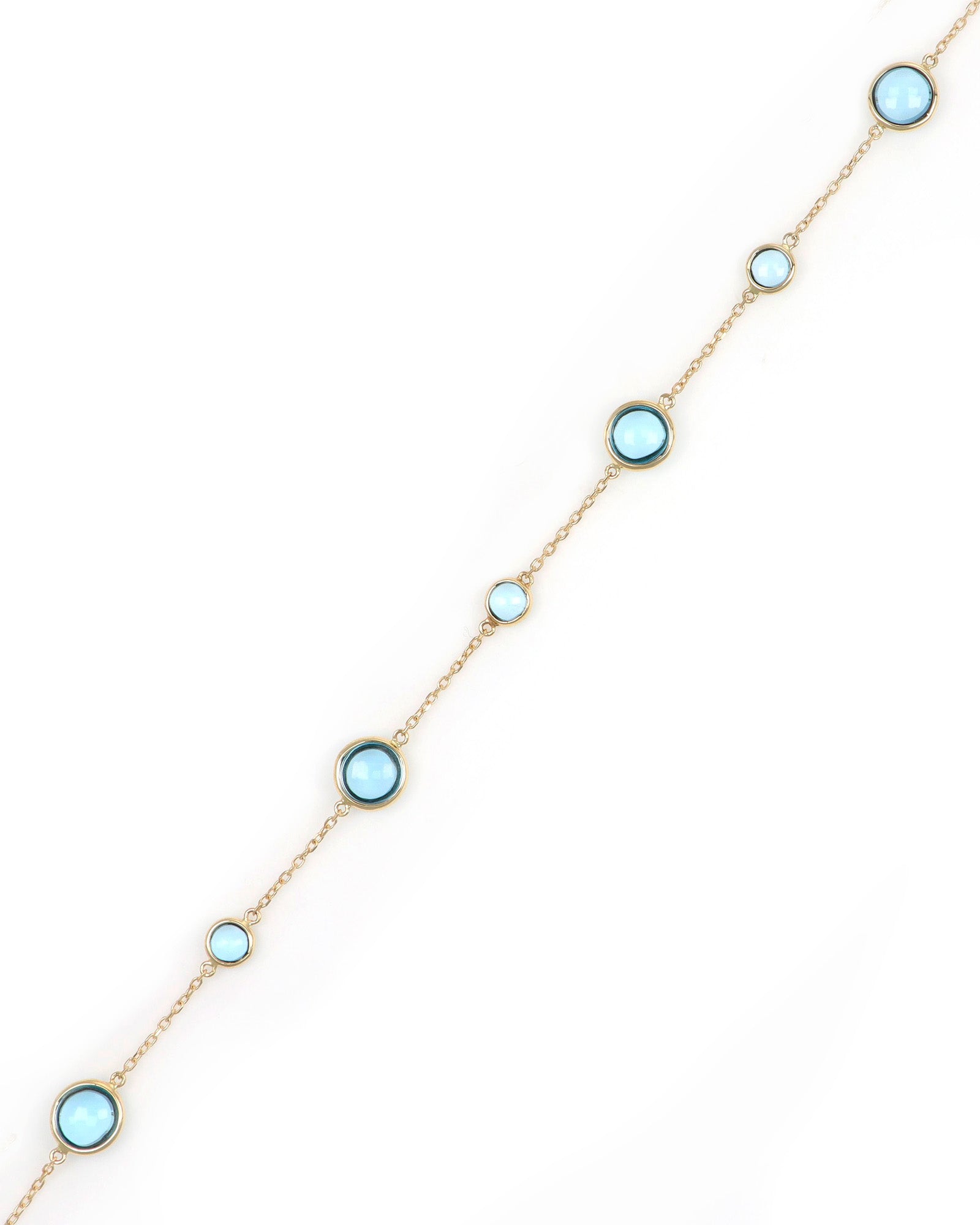 Blue Topaz Station Necklace