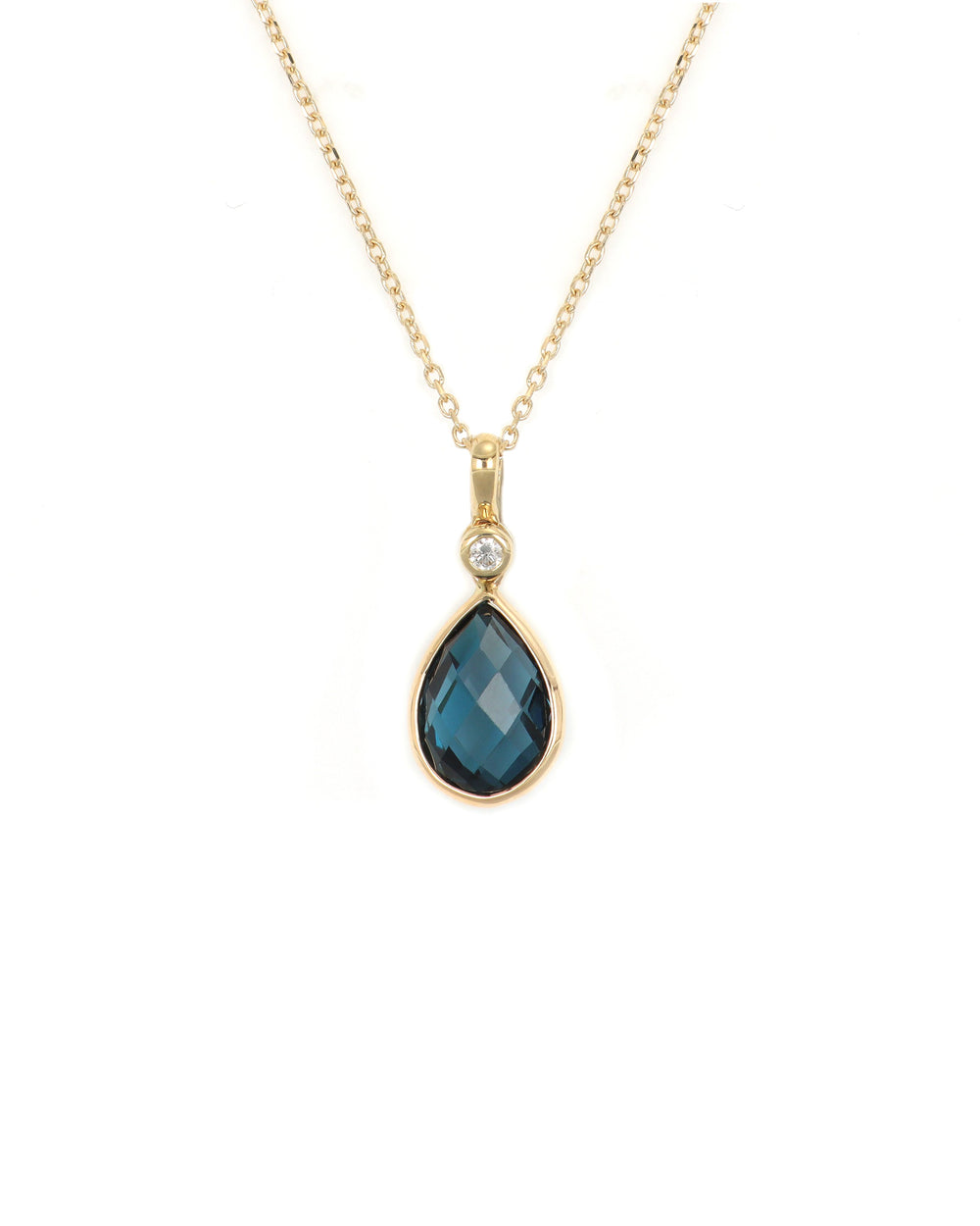 Diamond and Topaz Pendant