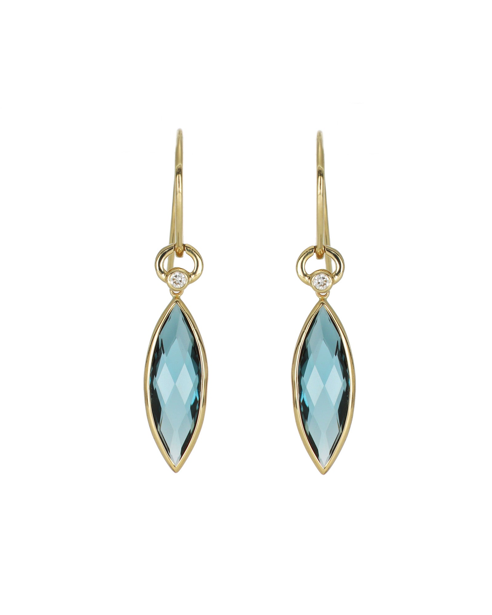 Faceted Marquise Earrings