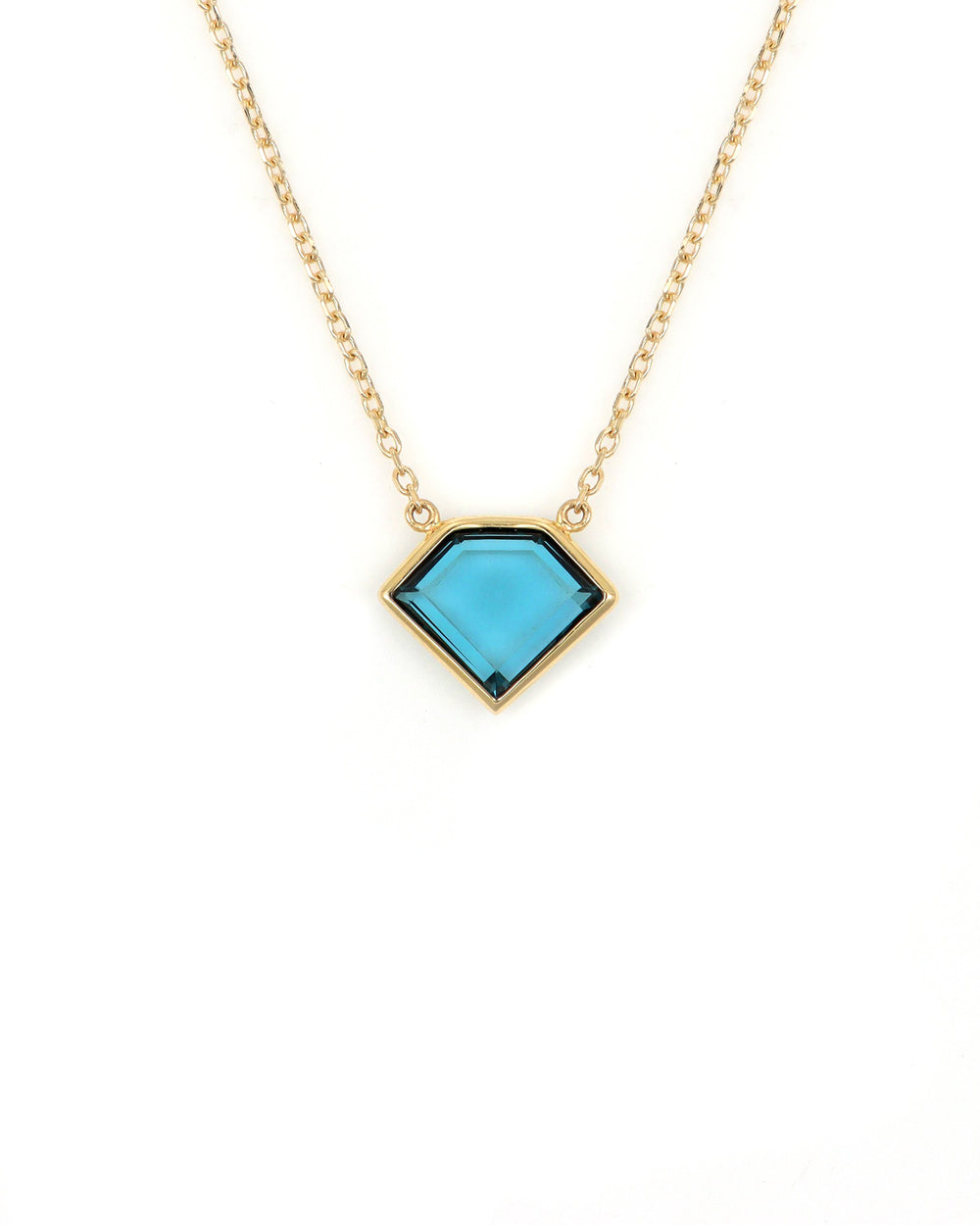 Diamond Shaped Topaz Necklace