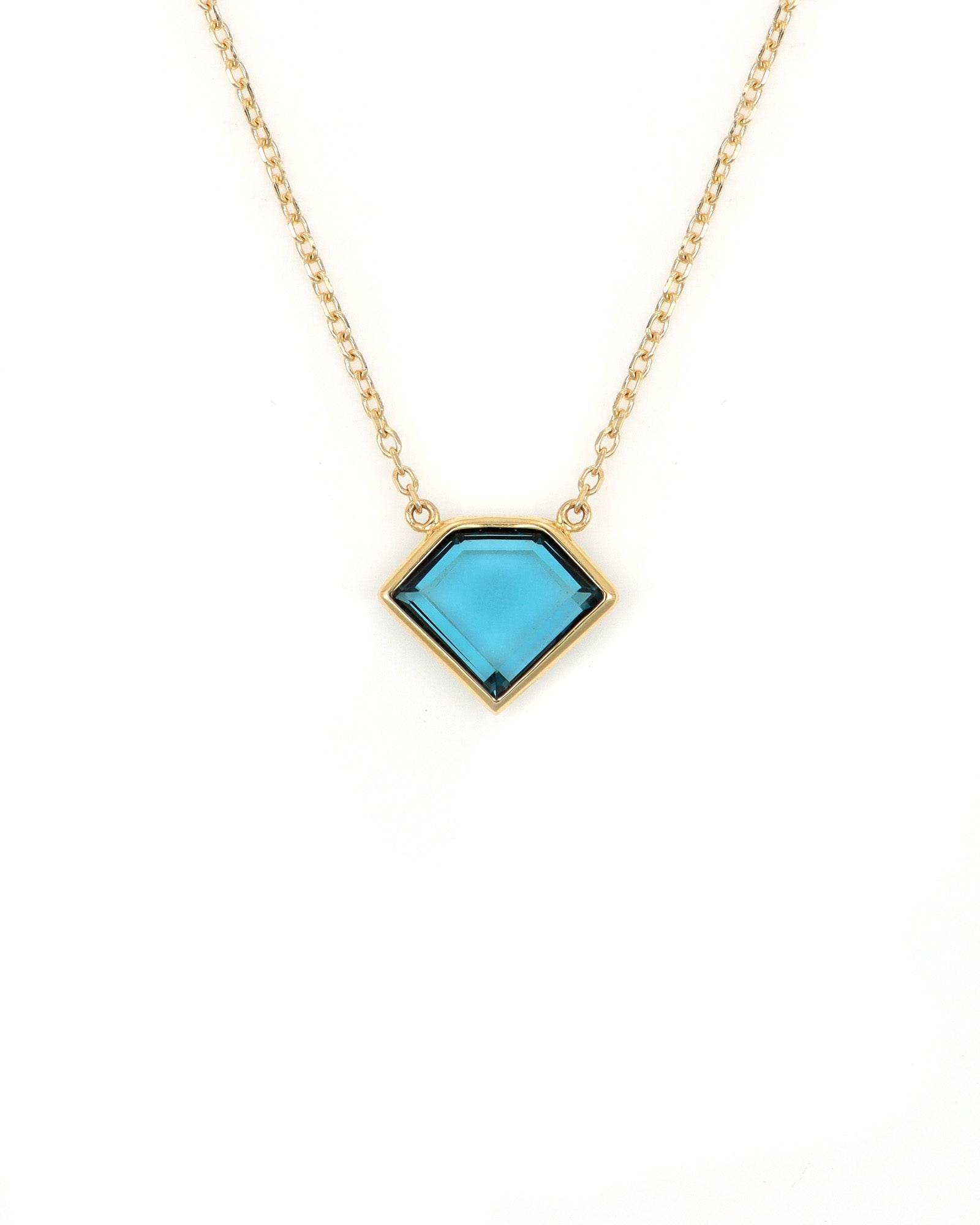 Diamond Shaped Topaz Necklace